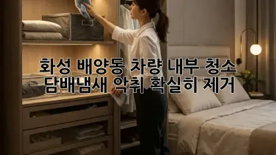 화성 배양동 차량 내부 청소 : 담배냄새 악취 확실히 제거!