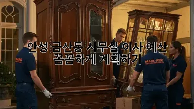 안성 금산동 사무실 이사 예산, 꼼꼼하게 계획하기!